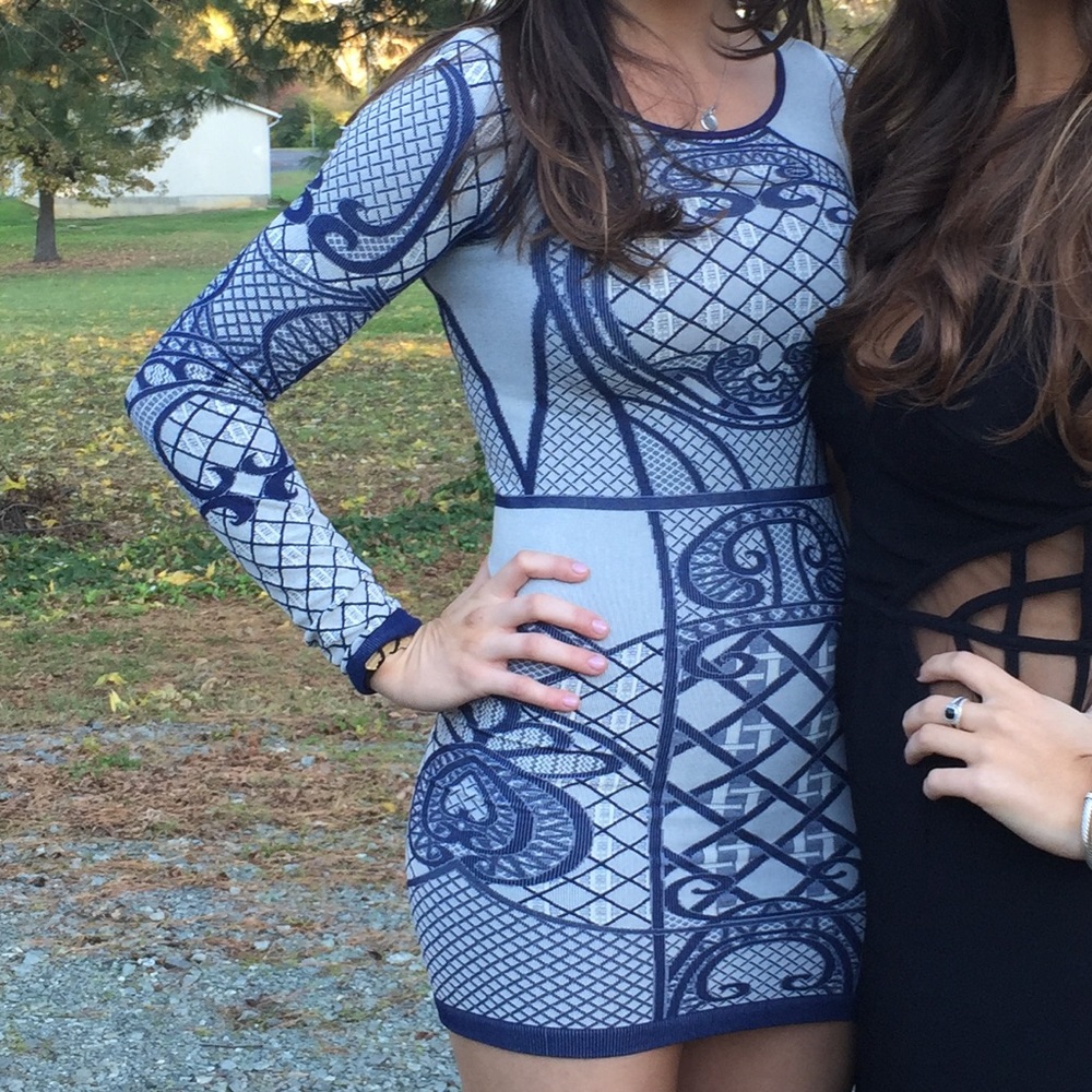 Free people navy blue body con dress XS/S